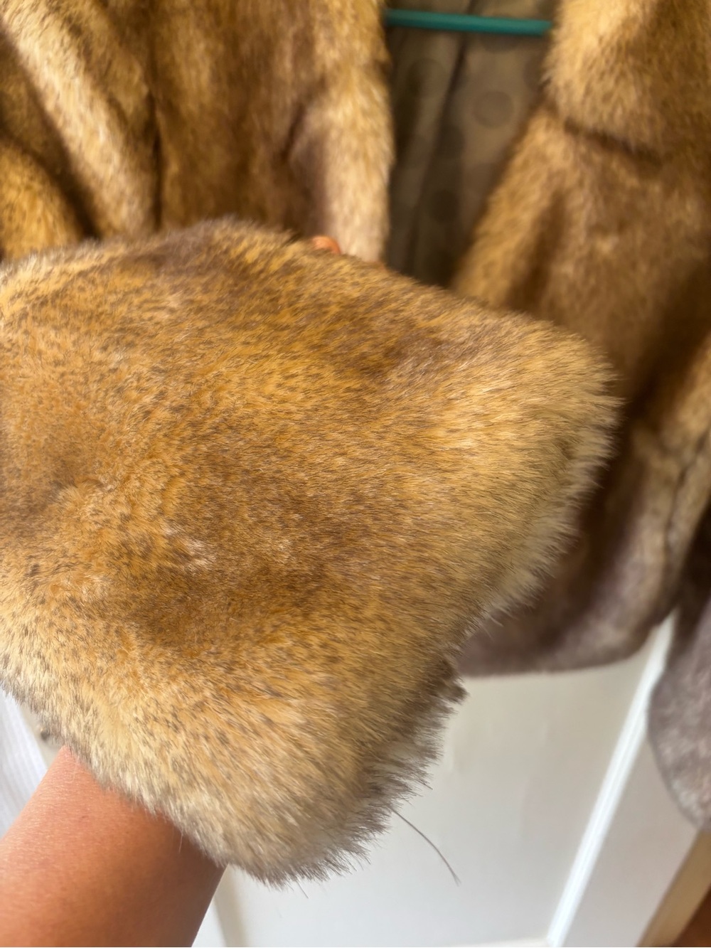 Anthropologie Faux Fur Coat in Brown